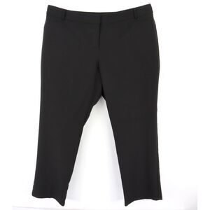 SOHO Apparel Ltd. Dress Pants Womens 24W Black Polyester Faux Pockets Flat Front